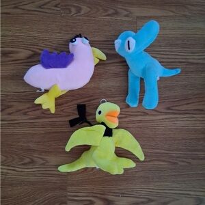 Roblox Games Rainbow Friends Garten of Banban Plushie lot of 3